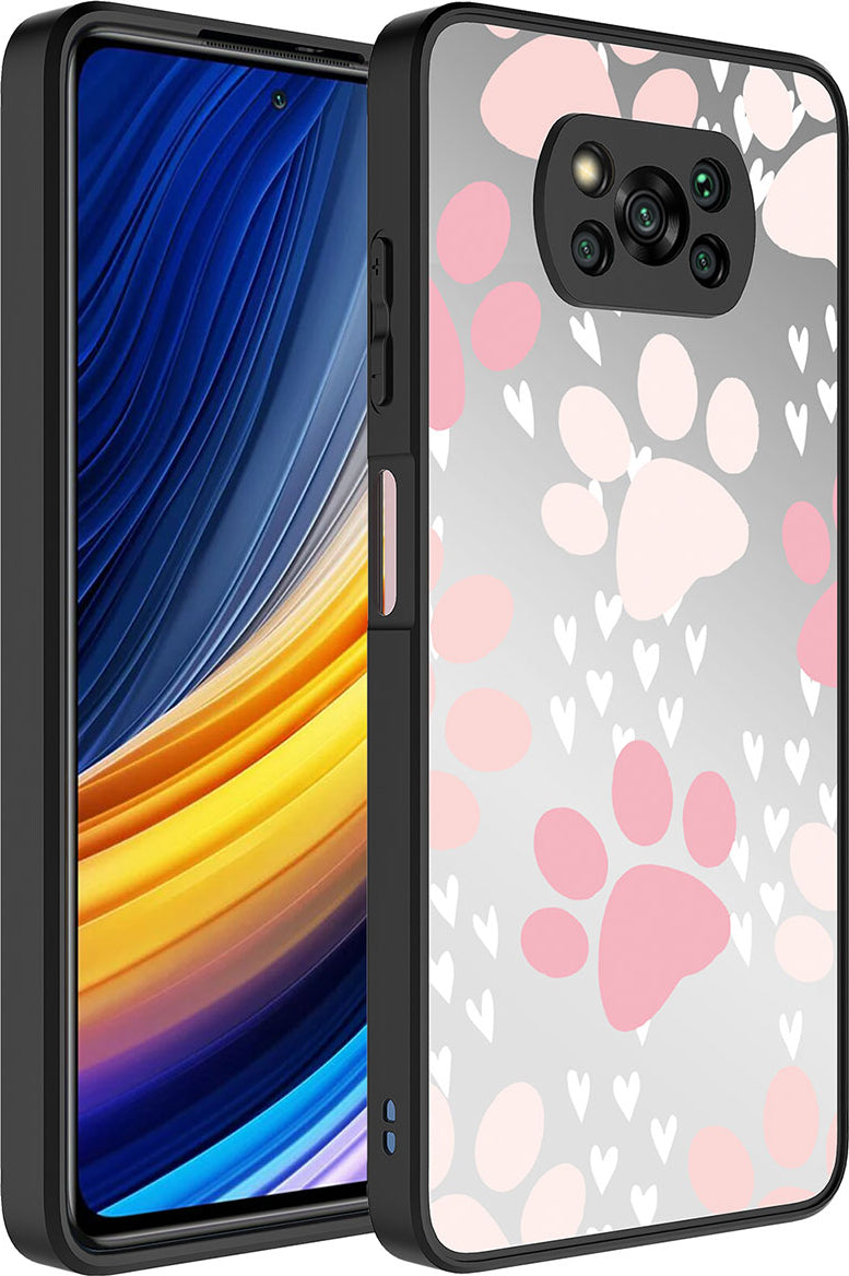 Xiaomi Poco X3 Kılıf Aynalı Desenli Kamera Korumalı Parlak Mnc Mirror Kapak-Pati