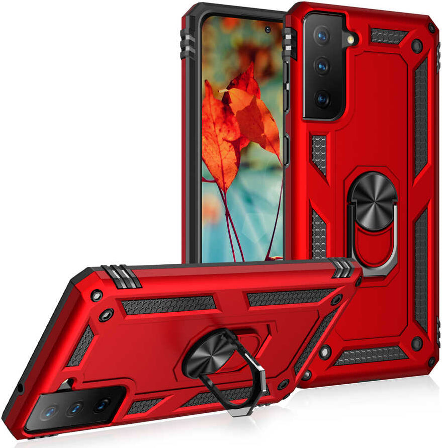Galaxy S21 Fe Kılıf Mnc Vega Kapak-Kırmızı