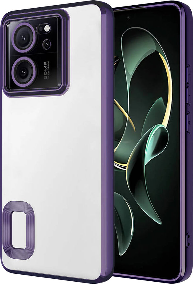 Xiaomi Mi 13T Kılıf Kamera Korumalı Logo Gösteren Mnc Omega Kapak-Derin Mor