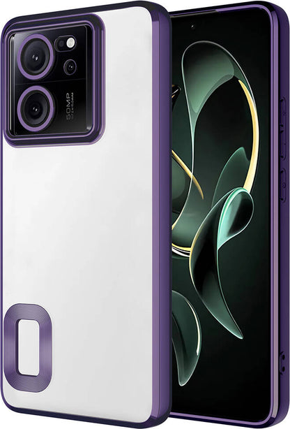 Xiaomi Mi 13T Kılıf Kamera Korumalı Logo Gösteren Mnc Omega Kapak-Derin Mor