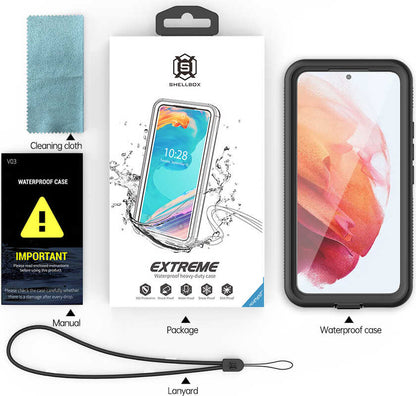 Galaxy S22 Plus Kılıf 1-1 Su Geçirmez Kılıf-Siyah