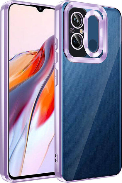 Xiaomi Redmi 12C Kılıf Kamera Korumalı Logo Gösteren Mnc Omega Kapak-Lila