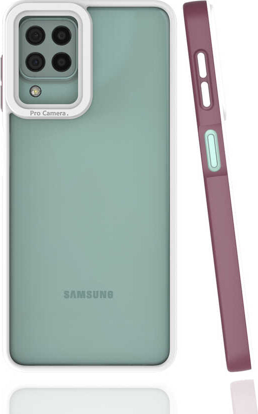 Galaxy A22 4g Kılıf Mnc Mima Kapak-Mürdüm