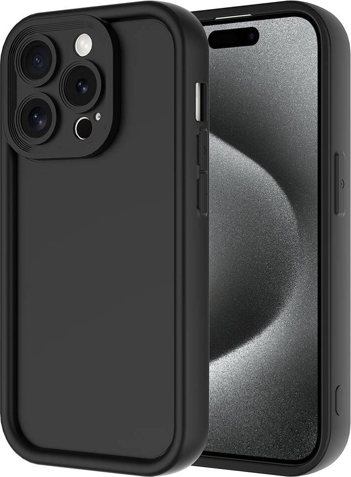 Apple iPhone 15 Pro Kılıf Kamera Korumalı Mnc Ananas Kapak-Siyah