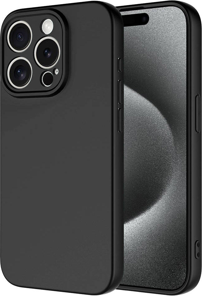 Apple iPhone 15 Pro Kılıf Mnc Mara Laaakan Kapak-Siyah