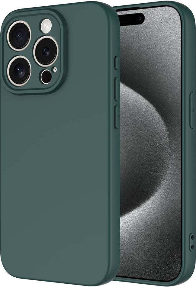 Apple iPhone 15 Pro Kılıf Mnc Mara Laaakan Kapak-Koyu Yeşil