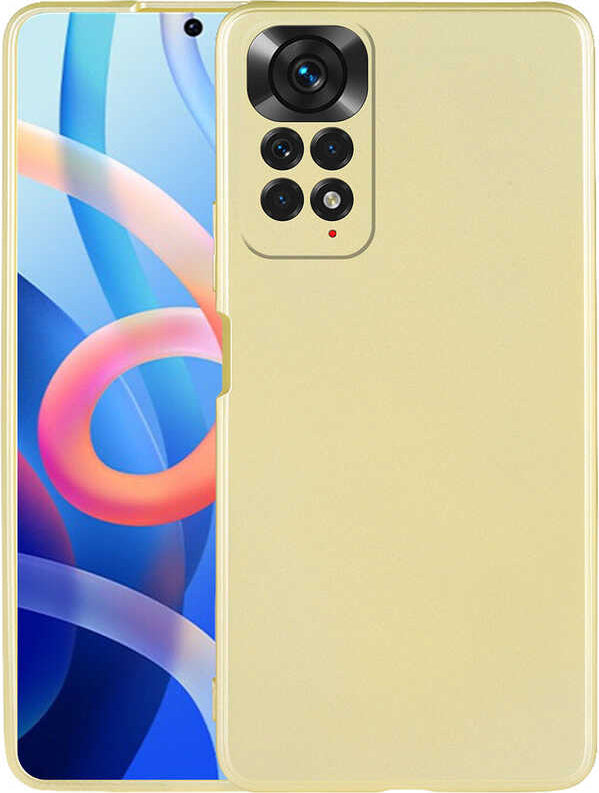 Xiaomi Redmi Note 11 Global Kılıf Mnc Premier Silikon Kapak-Gold