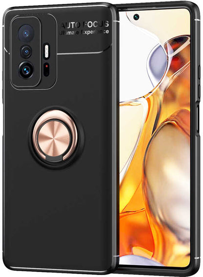 Xiaomi Mi 11T 5g Kılıf Mnc Ravel Silikon Kapak-Siyah-Rose Gold