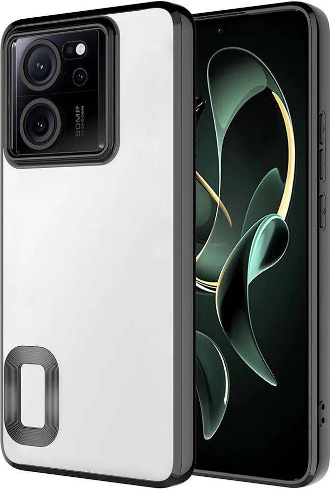 Xiaomi Mi 13T Kılıf Kamera Korumalı Logo Gösteren Mnc Omega Kapak-Siyah