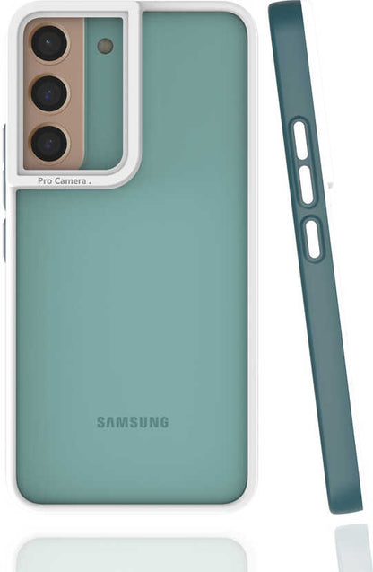 Galaxy S22 Kılıf Mnc Mima Kapak-Koyu Yeşil