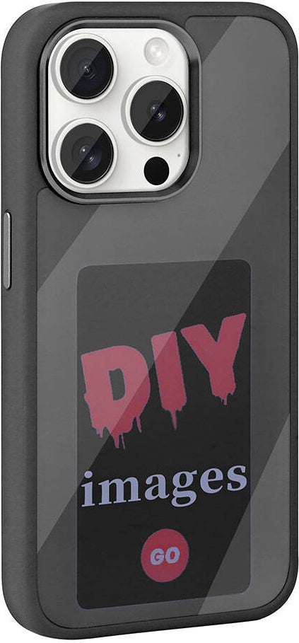Apple iPhone 15 Pro Kılıf Ekranı Yansıtan Mnc Akıllı Nfc Kapak-Gri