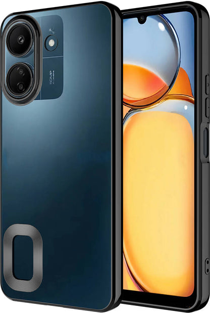 Xiaomi Redmi 13C Kılıf Kamera Korumalı Logo Gösteren Mnc Omega Kapak-Siyah