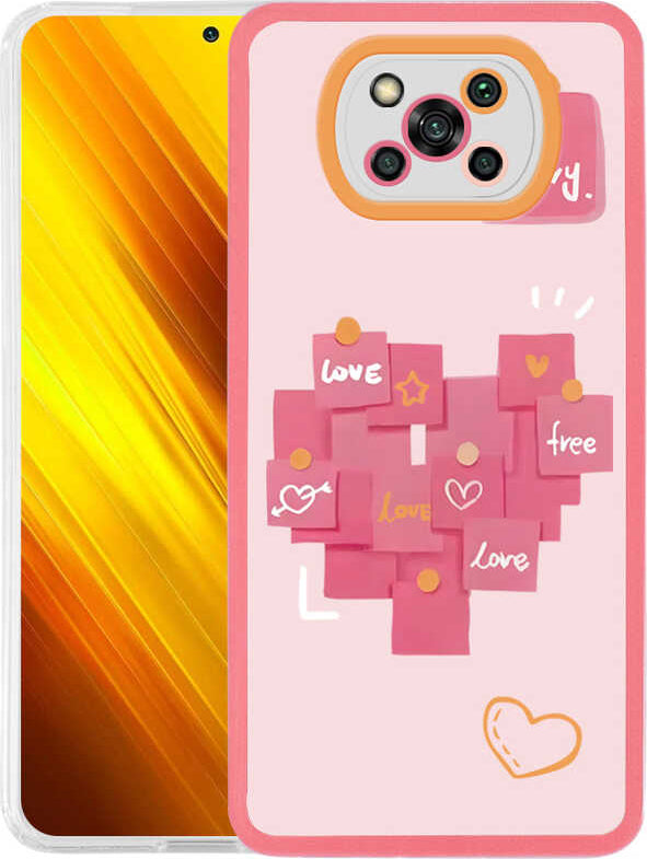 Xiaomi Poco X3 Kılıf Mnc M-Fit Desenli Kapak-Love Story No2