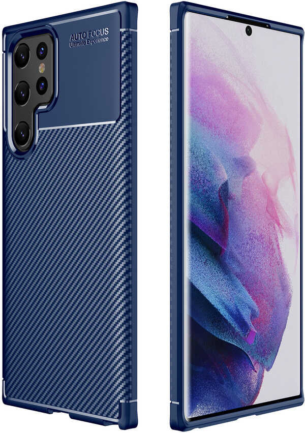 Galaxy S22 Ultra Kılıf Mnc Negro Silikon Kapak-Lacivert