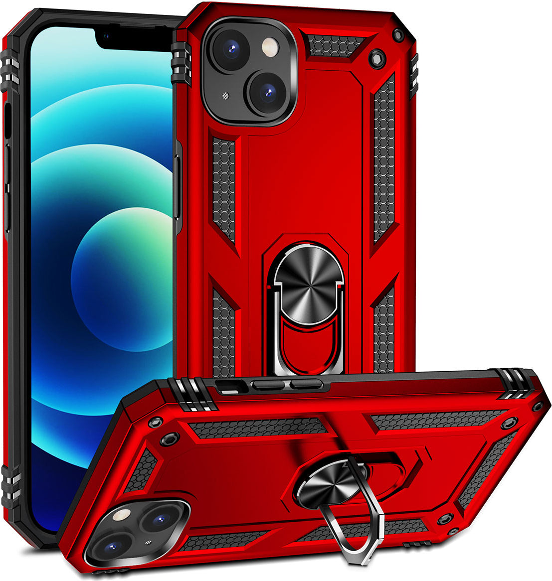 Apple iPhone 15 Kılıf Mnc Vega Kapak-Kırmızı