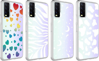 Vivo Y20 Kılıf Mnc M-Blue Desenli Kapak-Cow No2