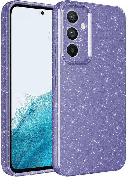 Galaxy A35 Kılıf Kamera Korumalı Simli Lüks Mnc Koton Kapak-Mor