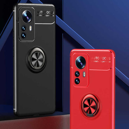 Xiaomi Mi 12 Pro Kılıf Mnc Ravel Silikon Kapak-Siyah-Mavi