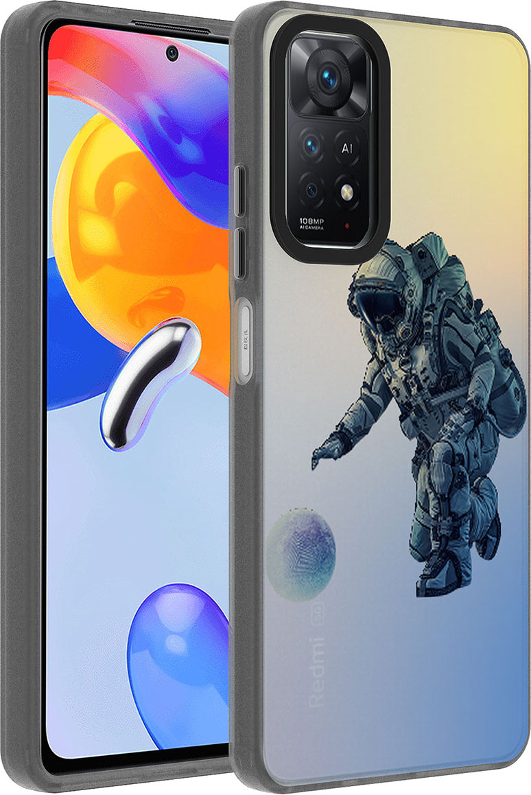 Xiaomi Redmi Note 11 Pro 5g Kılıf Desenli Mnc Dragon Sert Kapak-Astronot