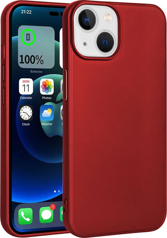 Apple iPhone 15 Plus Kılıf Mnc Premier Silikon Kapak-Kırmızı