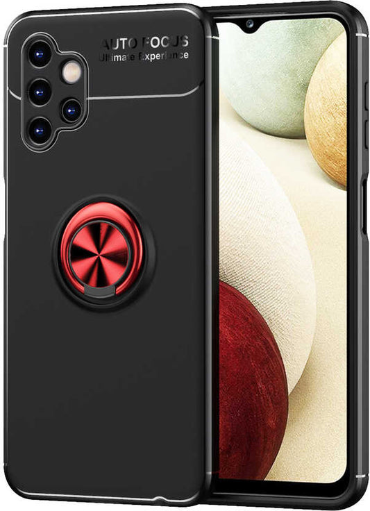 Galaxy A13 4g Kılıf Mnc Ravel Silikon Kapak-Siyah-Kırmızı