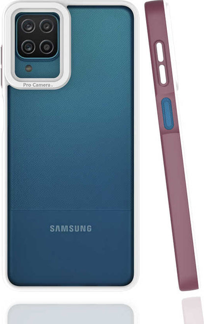 Galaxy A12 Kılıf Mnc Mima Kapak-Mürdüm