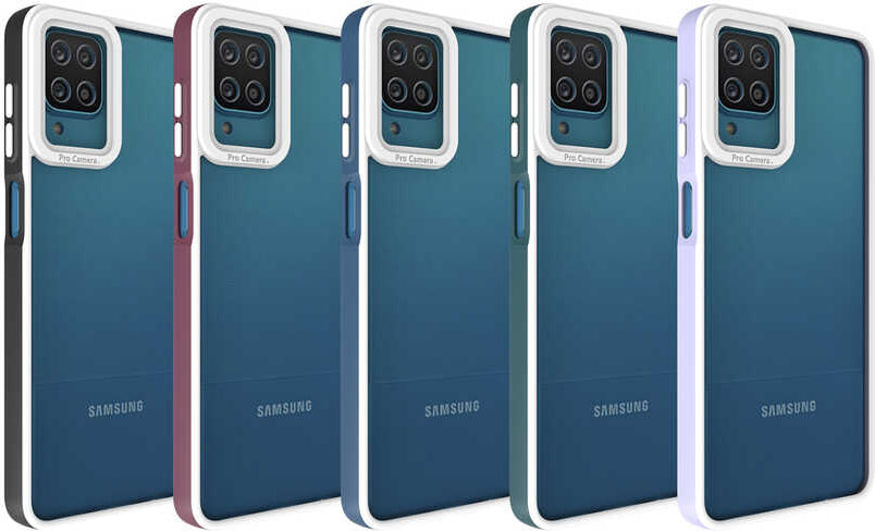 Galaxy A12 Kılıf Mnc Mima Kapak-Mürdüm