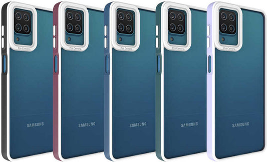 Galaxy A12 Kılıf Mnc Mima Kapak-Mürdüm