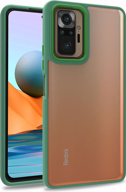 Xiaomi Redmi Note 10 Pro Kılıf Mnc Flora Kapak-Yeşil