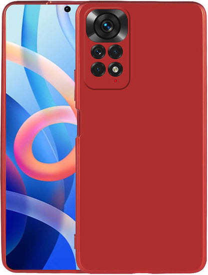 Xiaomi Redmi Note 11S Global Kılıf Mnc Premier Silikon Kapak-Kırmızı
