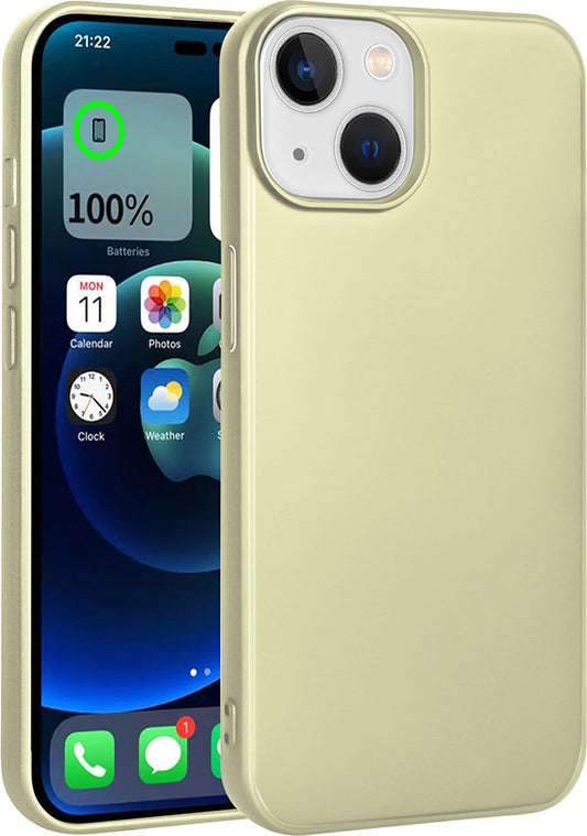 Apple iPhone 15 Plus Kılıf Mnc Premier Silikon Kapak-Gold