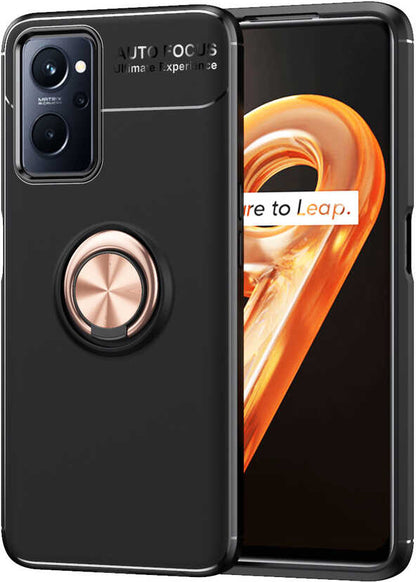 Oppo A96 4g Kılıf Mnc Ravel Silikon Kapak-Siyah-Rose Gold