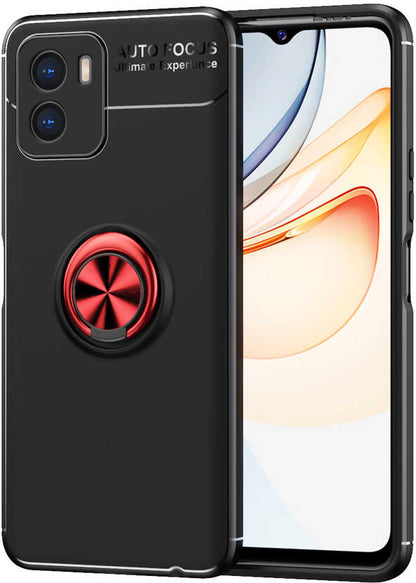 Vivo Y15S Kılıf Mnc Ravel Silikon Kapak-Siyah-Kırmızı