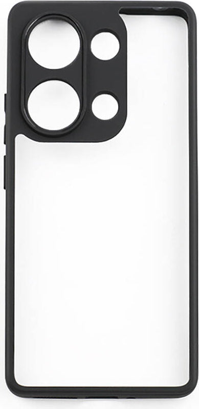 Xiaomi Redmi Note 13 Pro 4g Kılıf Kamera Korumalı Şeffaf Arka Yüzey Mnc New Roll Kapak-Siyah