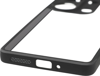 Xiaomi Redmi Note 13 Pro 4g Kılıf Kamera Korumalı Şeffaf Arka Yüzey Mnc New Roll Kapak-Siyah