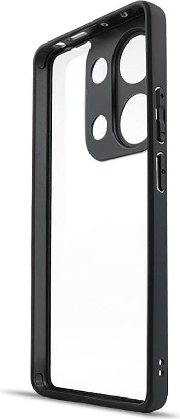 Xiaomi Redmi Note 13 Pro 4g Kılıf Kamera Korumalı Şeffaf Arka Yüzey Mnc New Roll Kapak-Siyah