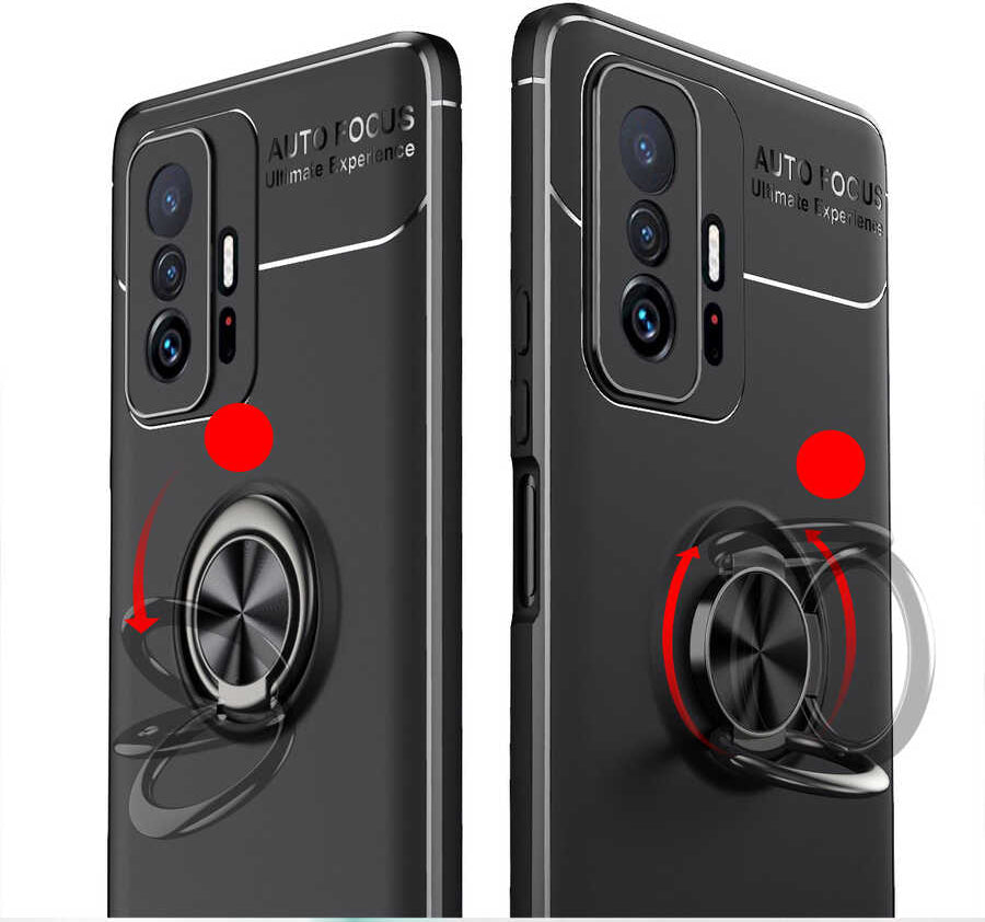 Xiaomi Mi 11T Pro 5g Kılıf Mnc Ravel Silikon Kapak-Siyah-Mavi
