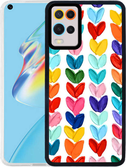 Oppo A54 4g Kılıf Mnc M-Fit Desenli Kapak-Heart No6
