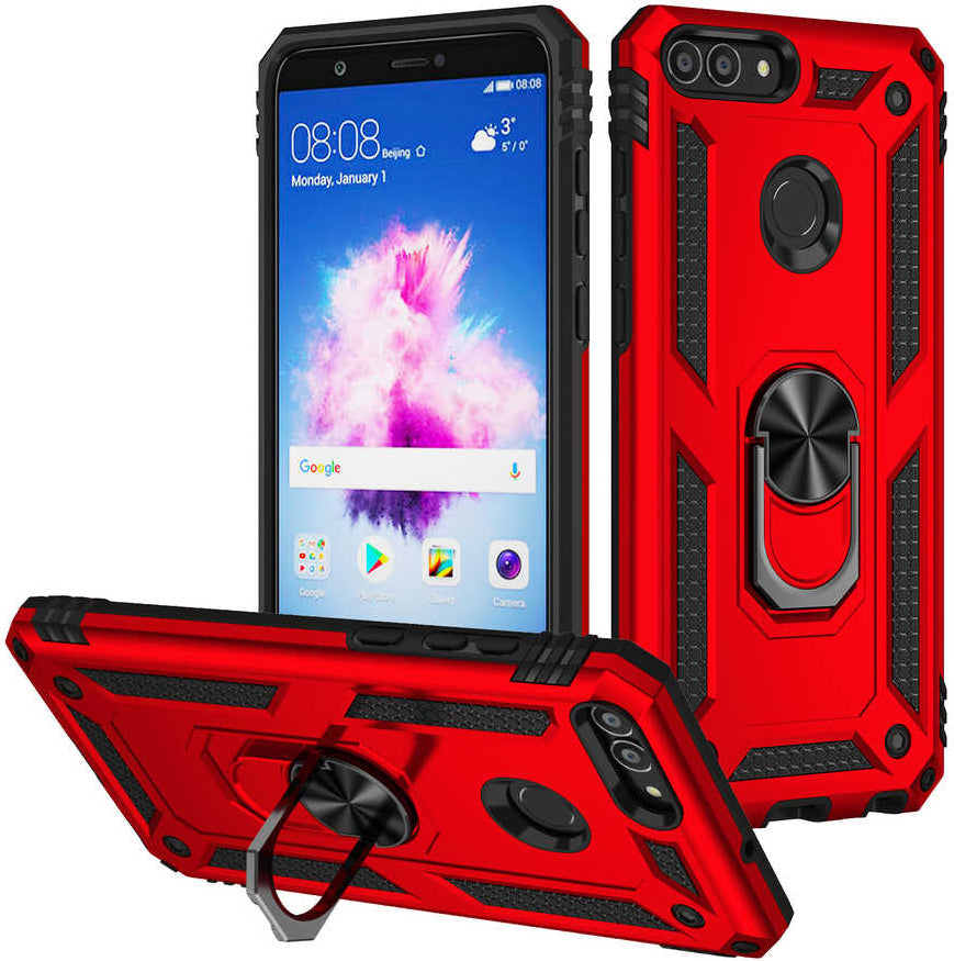 Huawei P Smart Kılıf Mnc Vega Kapak-Kırmızı