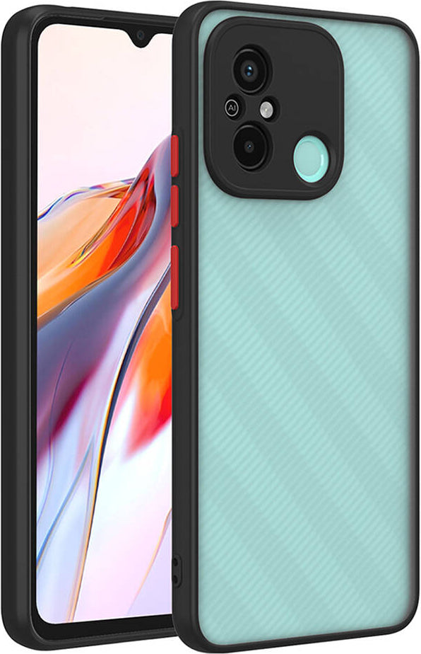 Xiaomi Redmi 12C Kılıf Mnc Hux Kapak-Siyah