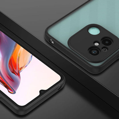 Xiaomi Redmi 12C Kılıf Mnc Hux Kapak-Siyah