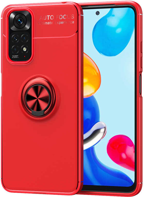 Xiaomi Redmi Note 11 Global Kılıf Mnc Ravel Silikon Kapak-Kırmızı