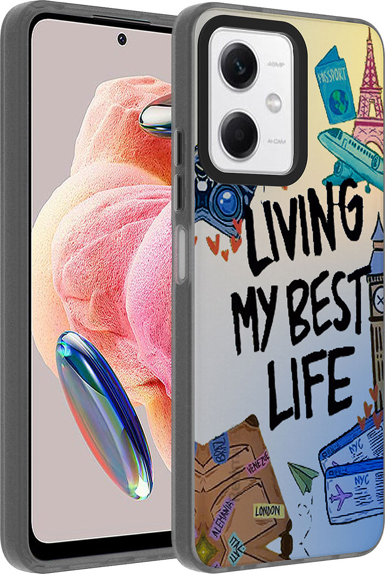 Xiaomi Redmi Note 12 4g Kılıf Desenli Mnc Dragon Sert Kapak-Seyahat