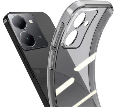 Vivo Y36 4g Kılıf Mnc Süper Silikon Kapak-Renksiz