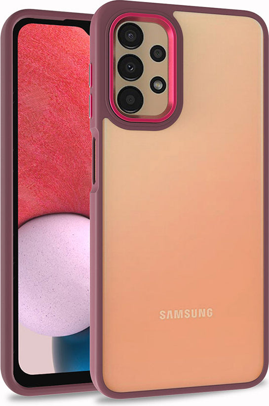 Galaxy A13 4g Kılıf Mnc Flora Kapak-Kırmızı