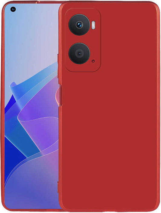 Oppo A96 4g Kılıf Mnc Premier Silikon Kapak-Kırmızı