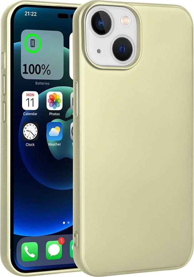 Apple iPhone 15 Kılıf Mnc Premier Silikon Kapak-Gold
