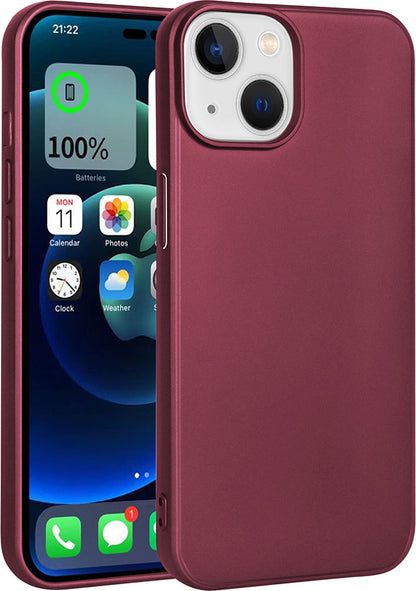 Apple iPhone 15 Plus Kılıf Mnc Premier Silikon Kapak-Mürdüm