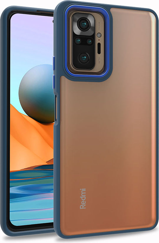 Xiaomi Redmi Note 10 Pro Kılıf Mnc Flora Kapak-Mavi