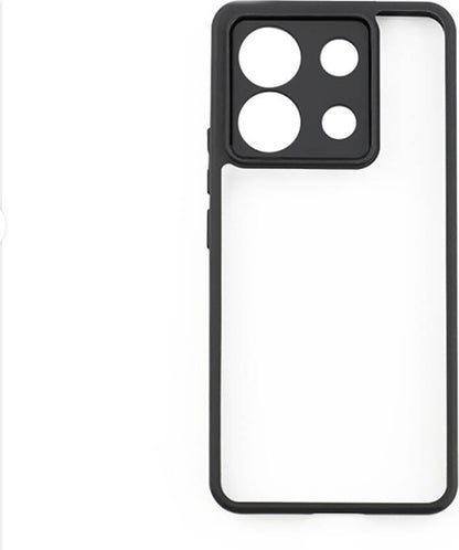Xiaomi Redmi Note 13 Pro 5g Kılıf Kamera Korumalı Şeffaf Arka Yüzey Mnc New Roll Kapak-Siyah